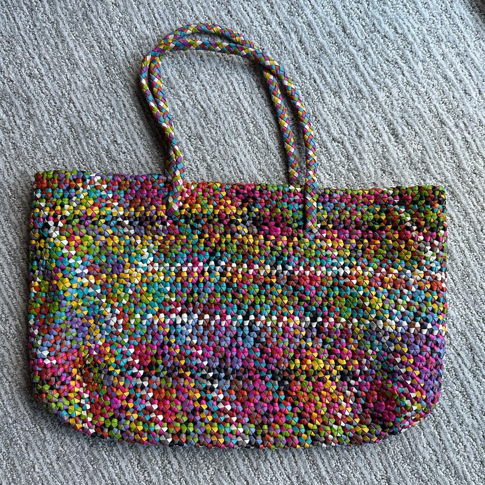Dragon Diffusion Flower Leather Tote